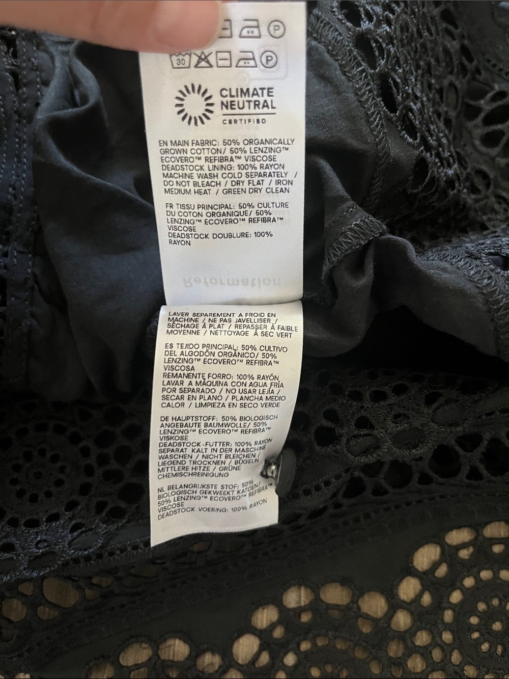 NEW Reformation Nadia Lace Long Sleeve Top Size 6 - Picture 7 of 7